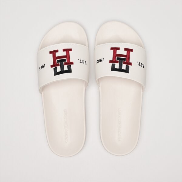 Męskie klapki TOMMY HILFIGER TH EMBROIDERY POOL SLIDE fm0fm04465ac0 kolor biały