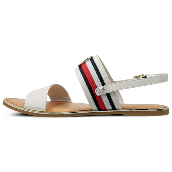 Damskie sandały TOMMY HILFIGER CORPORATE RIBBON FLAT SANDAL fw0fw02811121 kolor biały