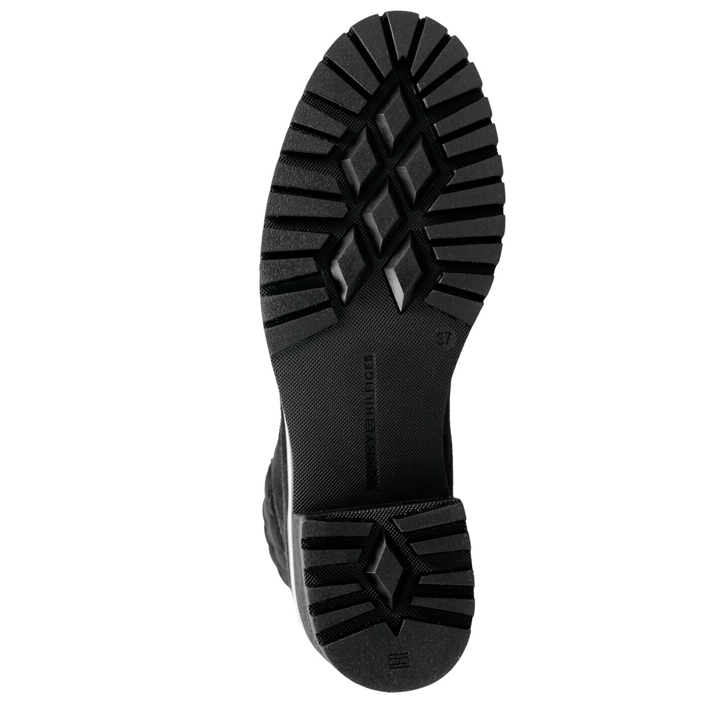 Damskie botki / sztyblety TOMMY HILFIGER MODERN HIKING MID HEEL BOOT fw0fw03278403 kolor granatowy