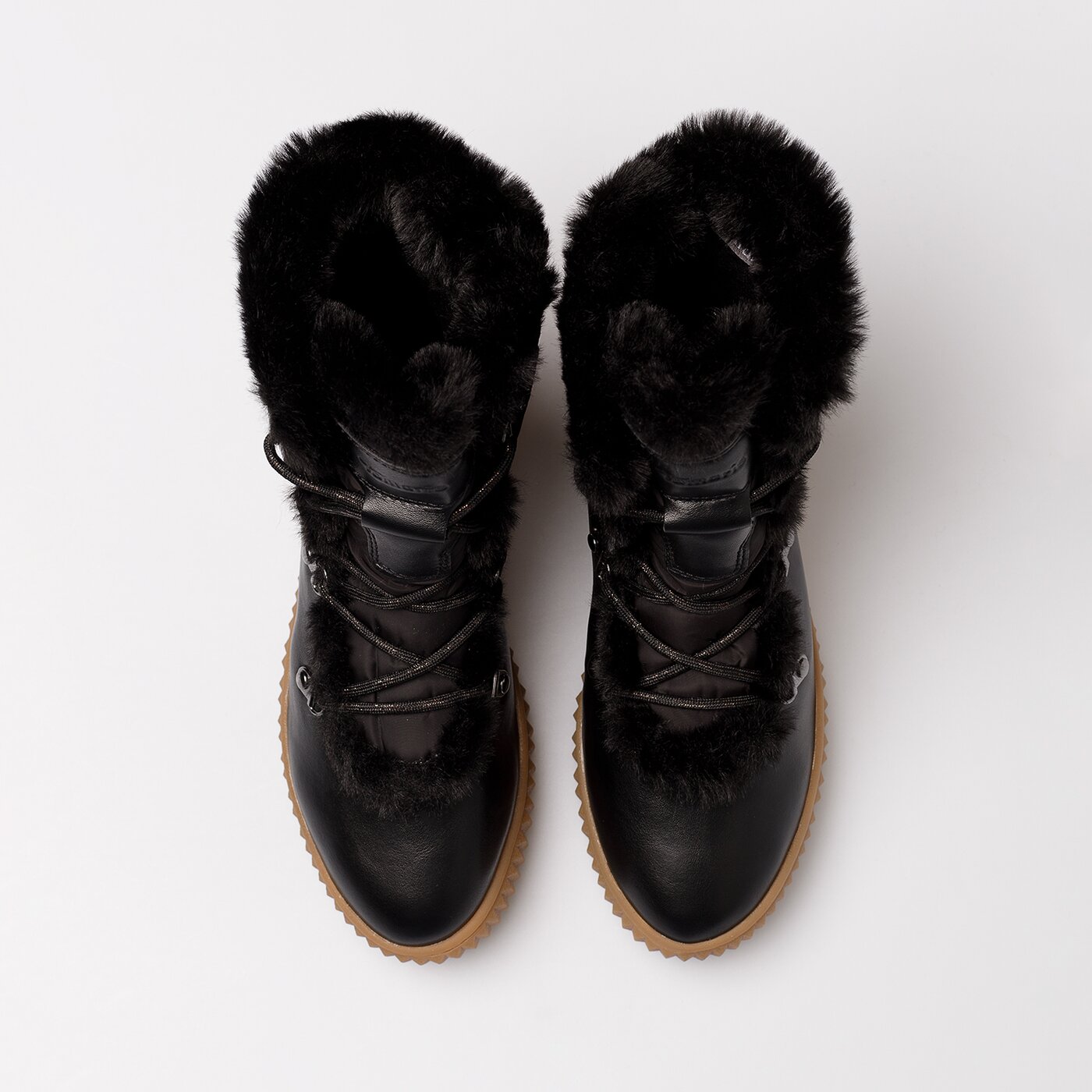 Damskie śniegowce TAMARIS SNOW FUR 1-1-26854-29 001 kolor czarny