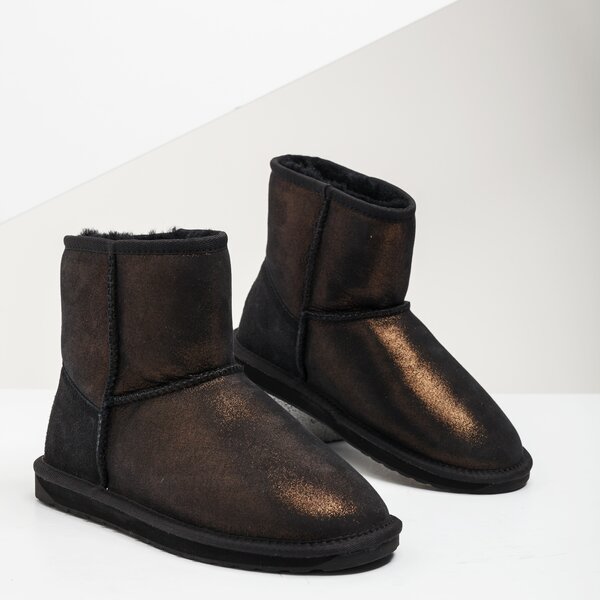 Damskie botki / sztyblety EMU STINGER METALLIC MINI w11378black kolor czarny