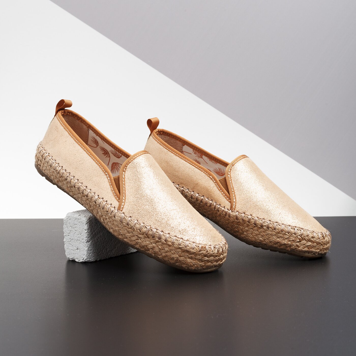 Damskie espadryle EMU GUM METALLIC w11964rosegold kolor złoty