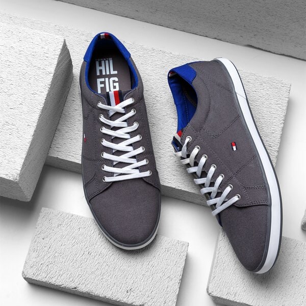 Męskie trampki TOMMY HILFIGER H2285ARLOW 1D fm0fm00596039 kolor szary