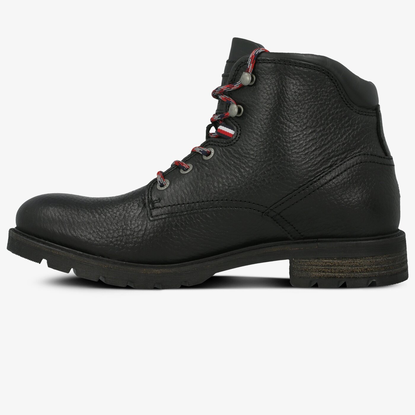 tommy hilfiger winter leather textile mix boot