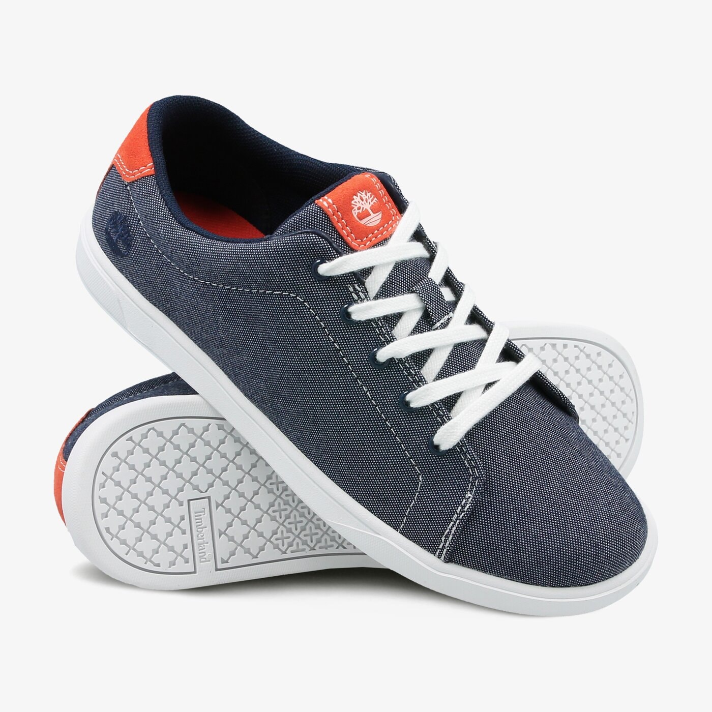 Dziecięce sneakersy (buty) TIMBERLAND GROVETON CANVAS OXFORD a1qm4 kolor granatowy