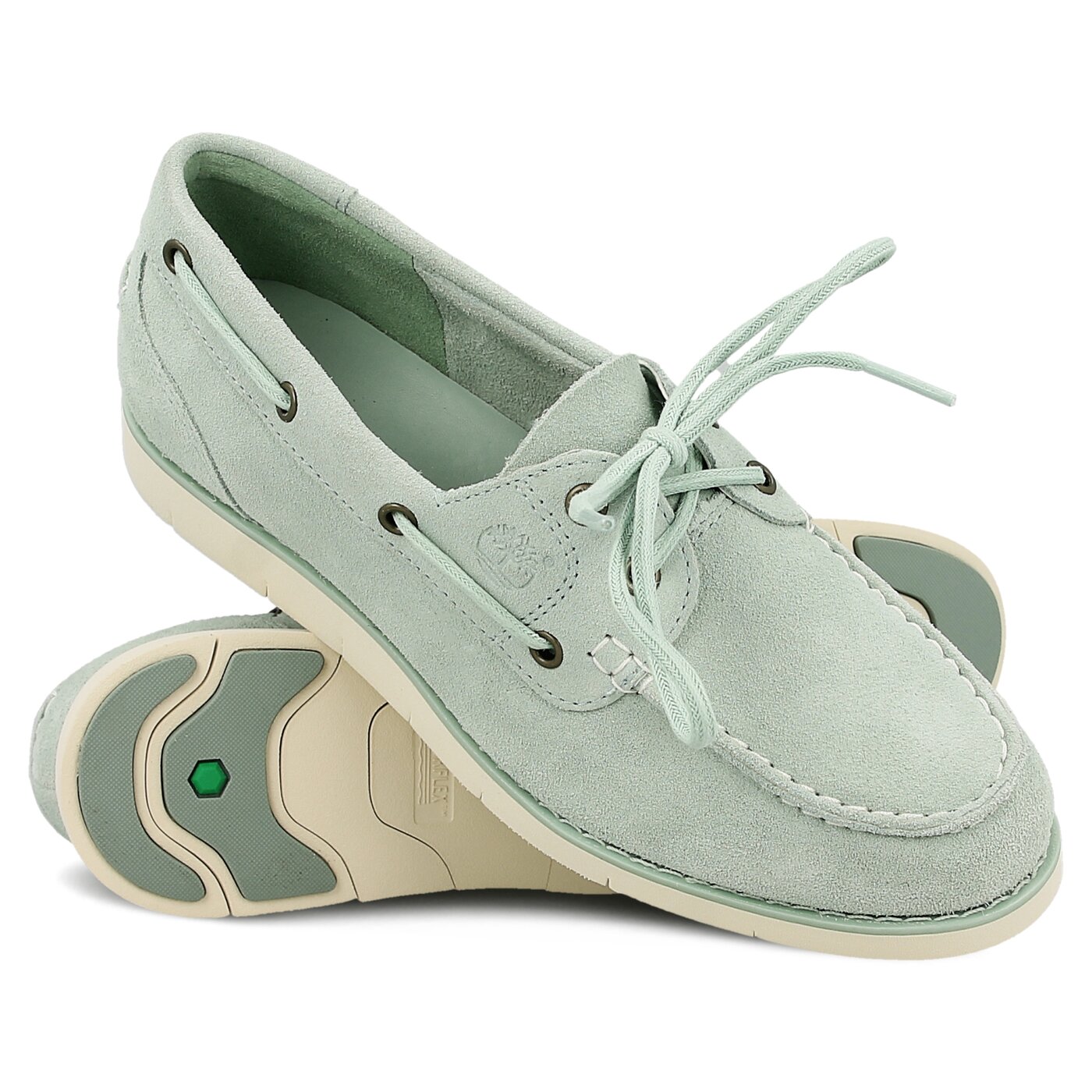 Damskie mokasyny i półbuty TIMBERLAND LAKEVILLE 2-EYE BOA T SHOE a1gdf kolor zielony