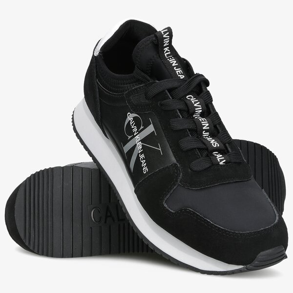 calvin klein runner sneaker lace up mesh