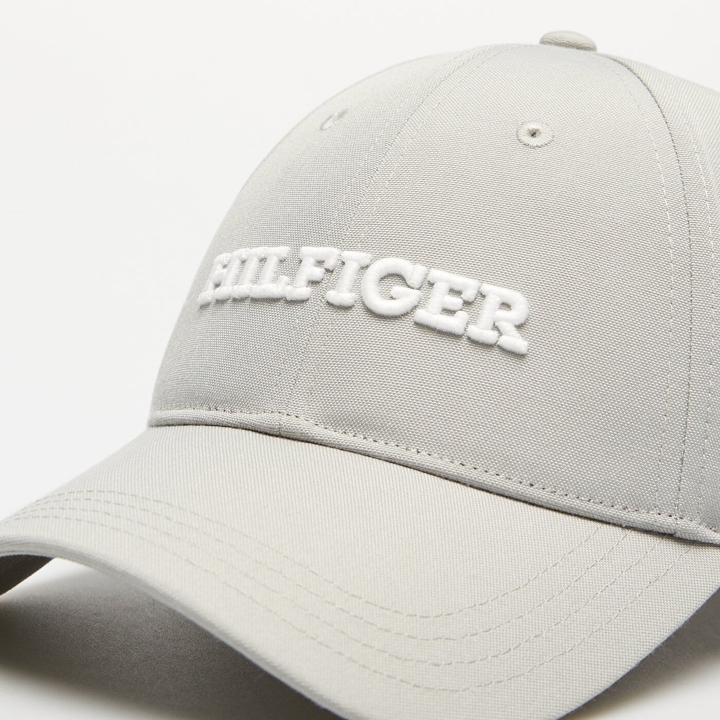 Damska czapka z daszkiem TOMMY HILFIGER CZAPKA TH MONOTYPE CANVAS 6 PANEL CAP am0am12043prt kolor szary