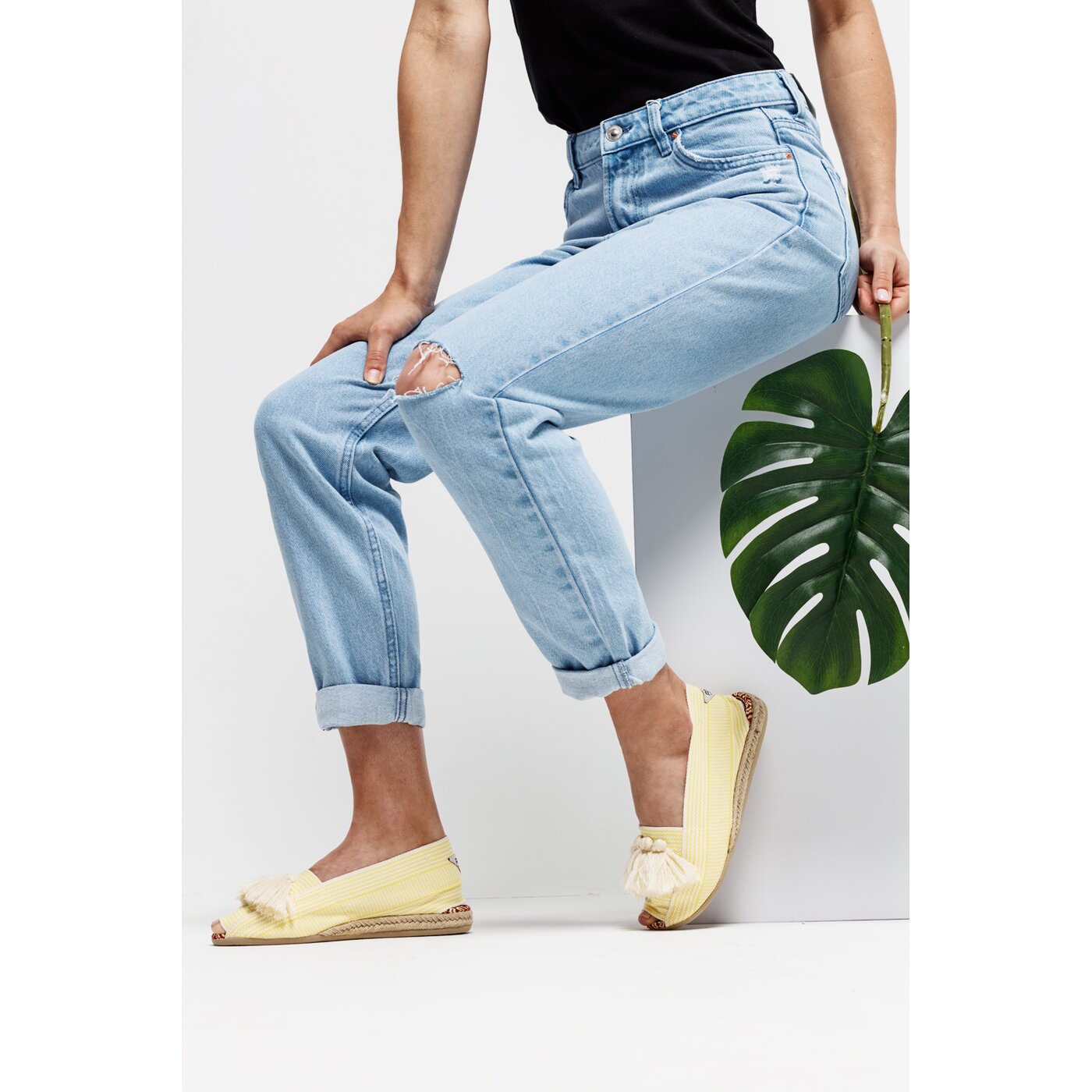 Damskie espadryle PAEZ SANDAL YUTE SANDAL FRILL YELLOW 1934805s9003-600 kolor żółty