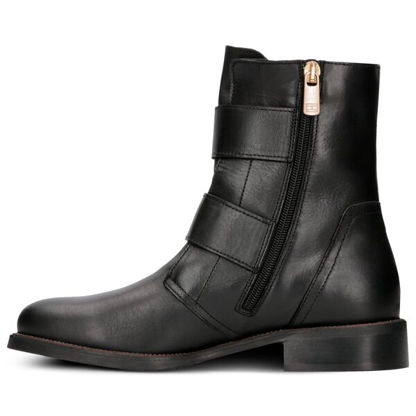 Damskie botki / sztyblety TOMMY HILFIGER OVERSIZED BUCKLE FLAT BOOT fw0fw03072990 kolor czarny