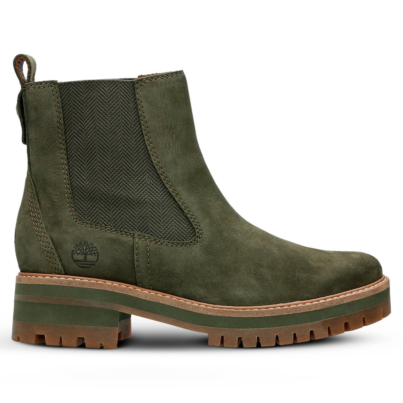 Damskie botki / sztyblety TIMBERLAND COURMAYEUR VALLEY CHELSEA tb0a1j5uh081 kolor zielony