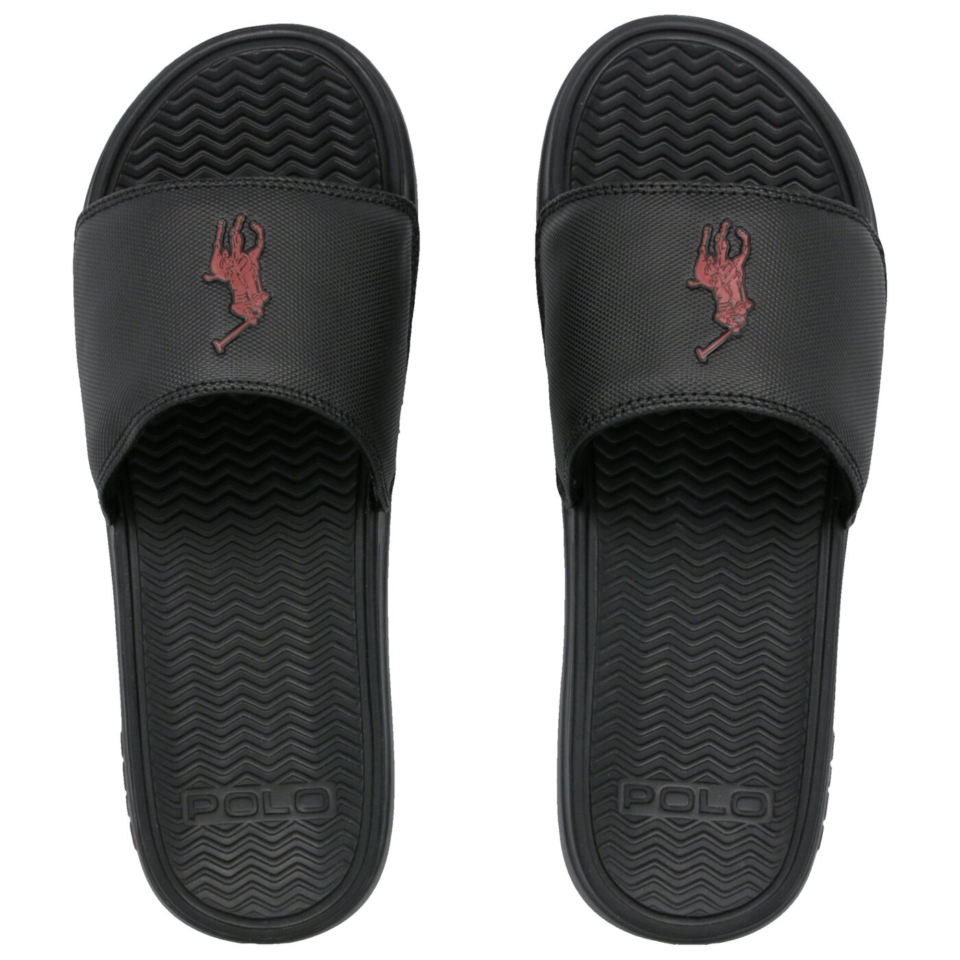 Męskie klapki POLO RL RODWELL SANDALS CASUAL BLACK SYNTHETIC 816671827003 kolor czarny