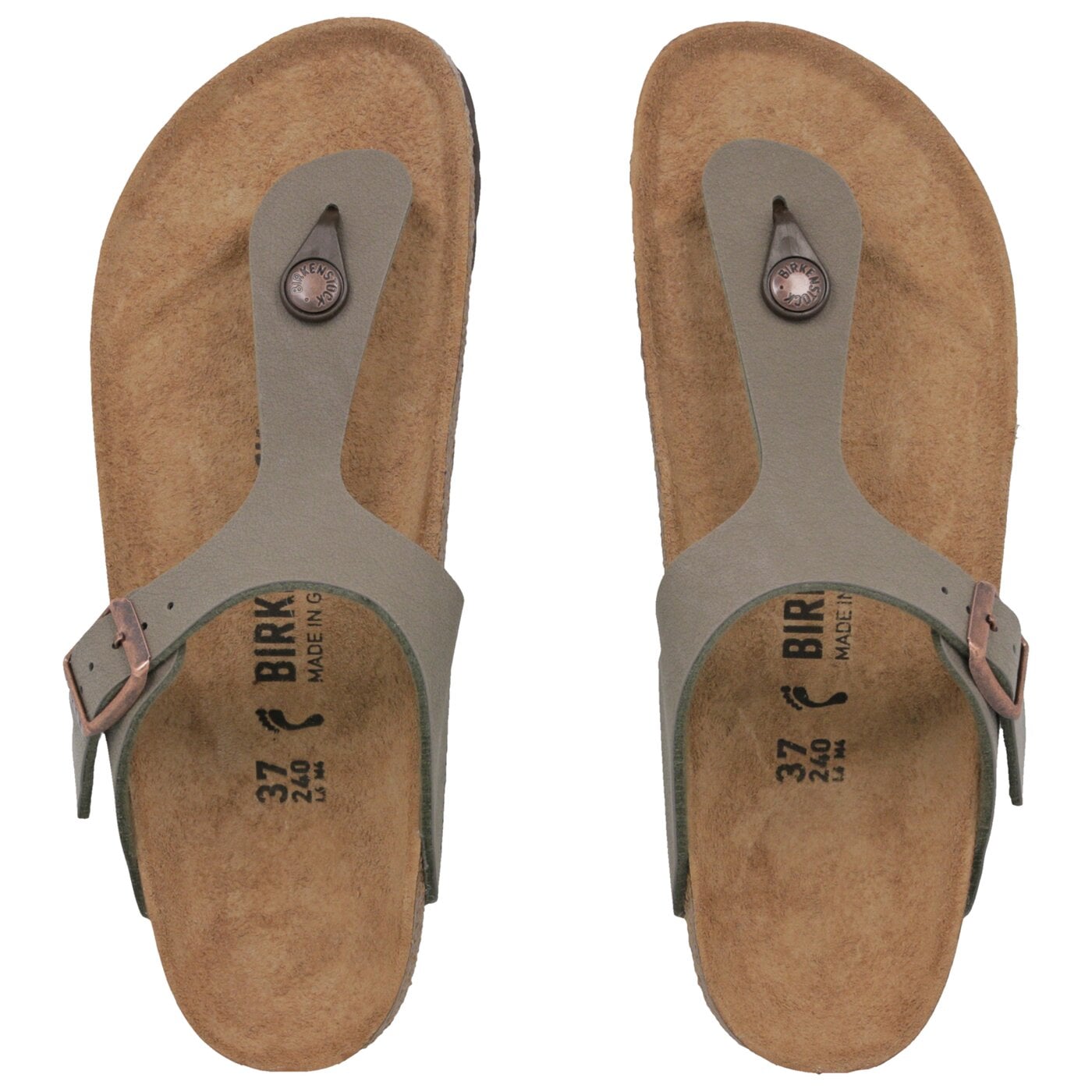 Damskie klapki BIRKENSTOCK GIZEH  43393 kolor szary
