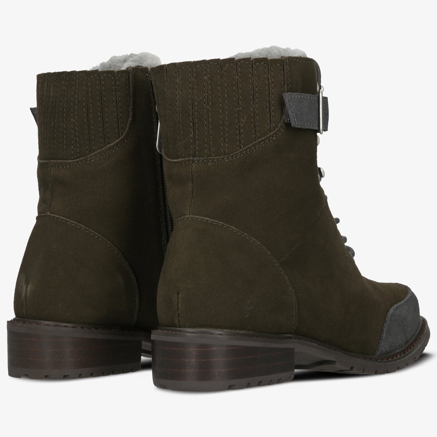 Damskie botki / sztyblety EMU AUSTRALIA WALDRON w12049darkolive kolor khaki