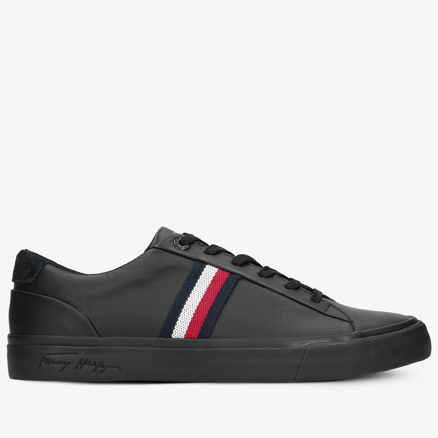 Męskie trampki TOMMY HILFIGER CORPORATE LEATHER SNEAKER fm0fm03397bds kolor czarny