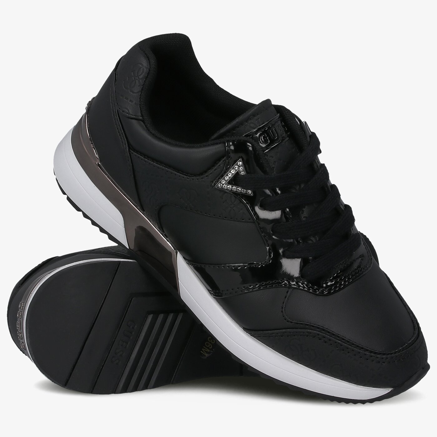 Damskie sneakersy (buty) GUESS MOTIV fl7mov ell12black kolor czarny