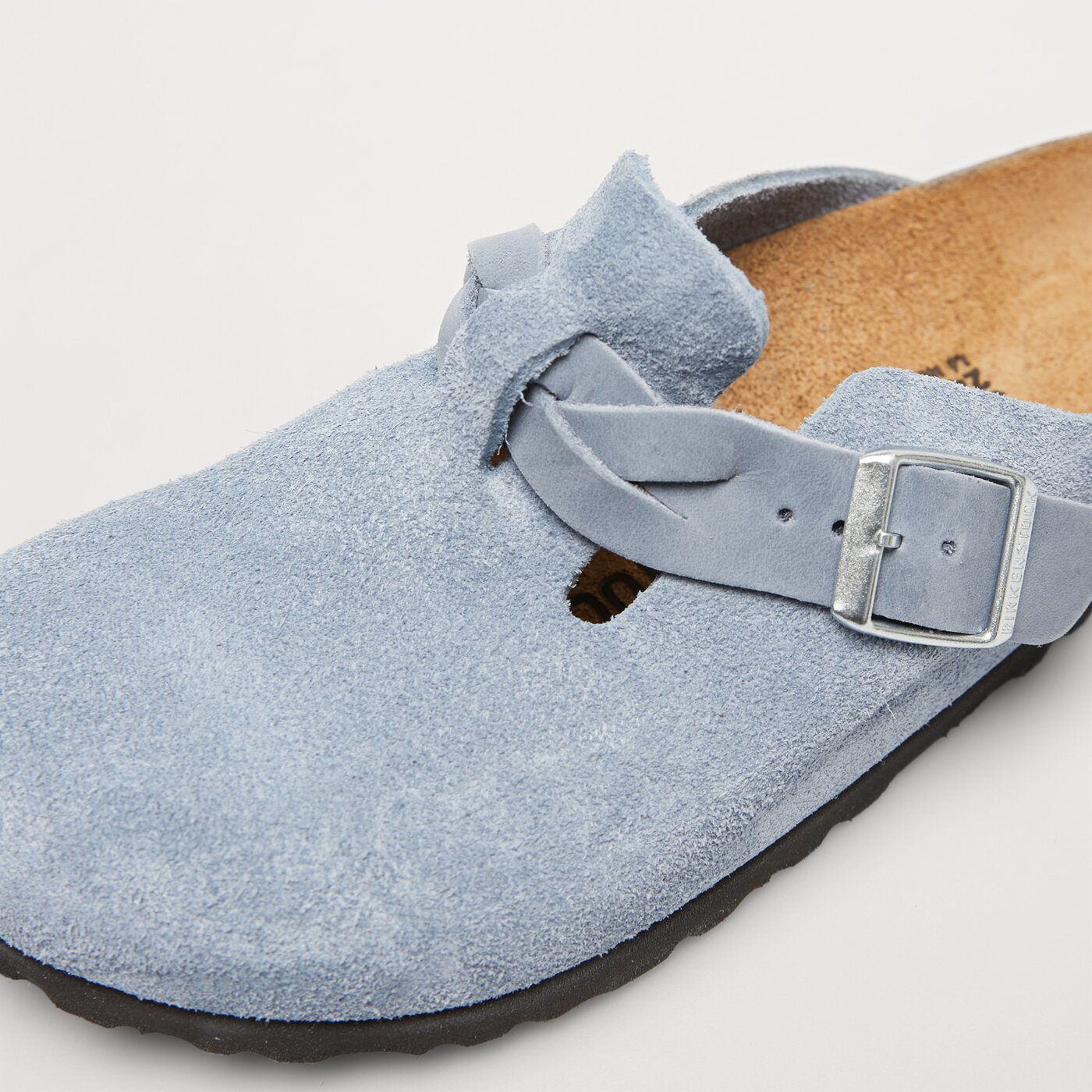 Damskie klapki BIRKENSTOCK BOSTON LEVE BRAIDED E.BLUE 1026659 kolor niebieski