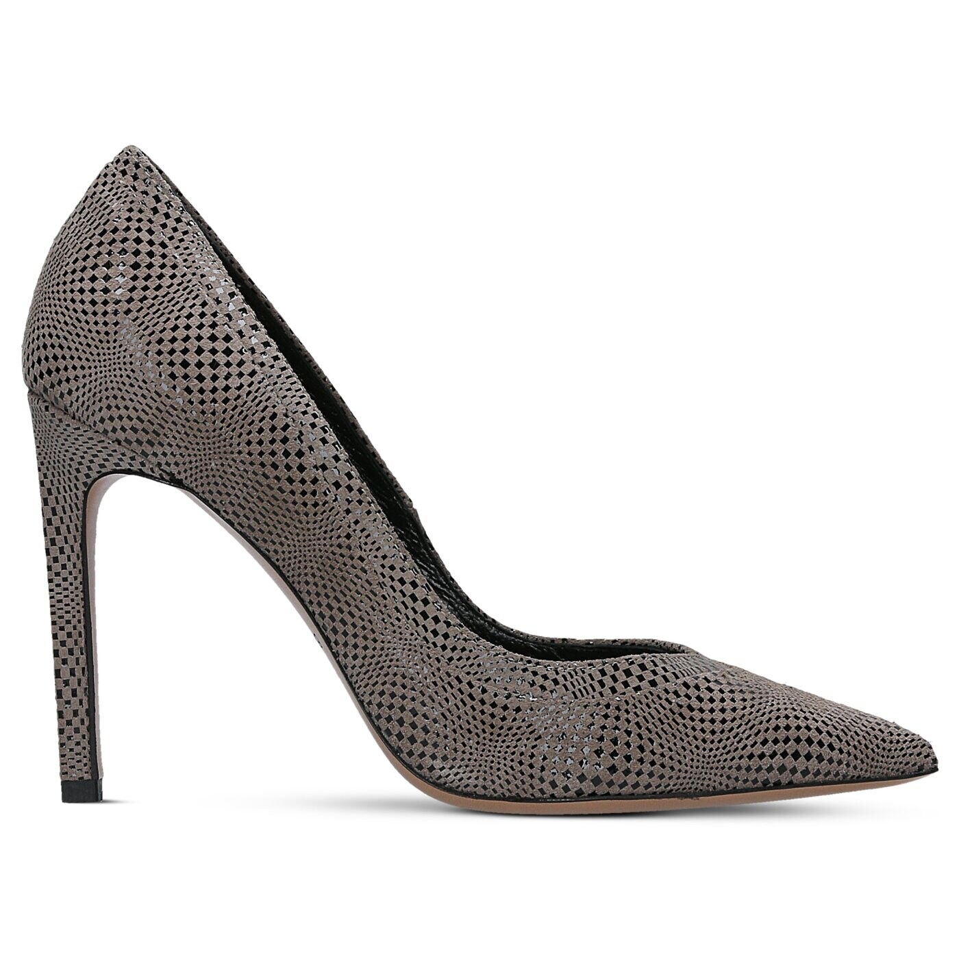 Damskie szpilki / czółenka BALDOWSKI CZÓŁENKO ALASKA SZACHOWNICA CAPPUCINO d009961451009 kolor brązowy