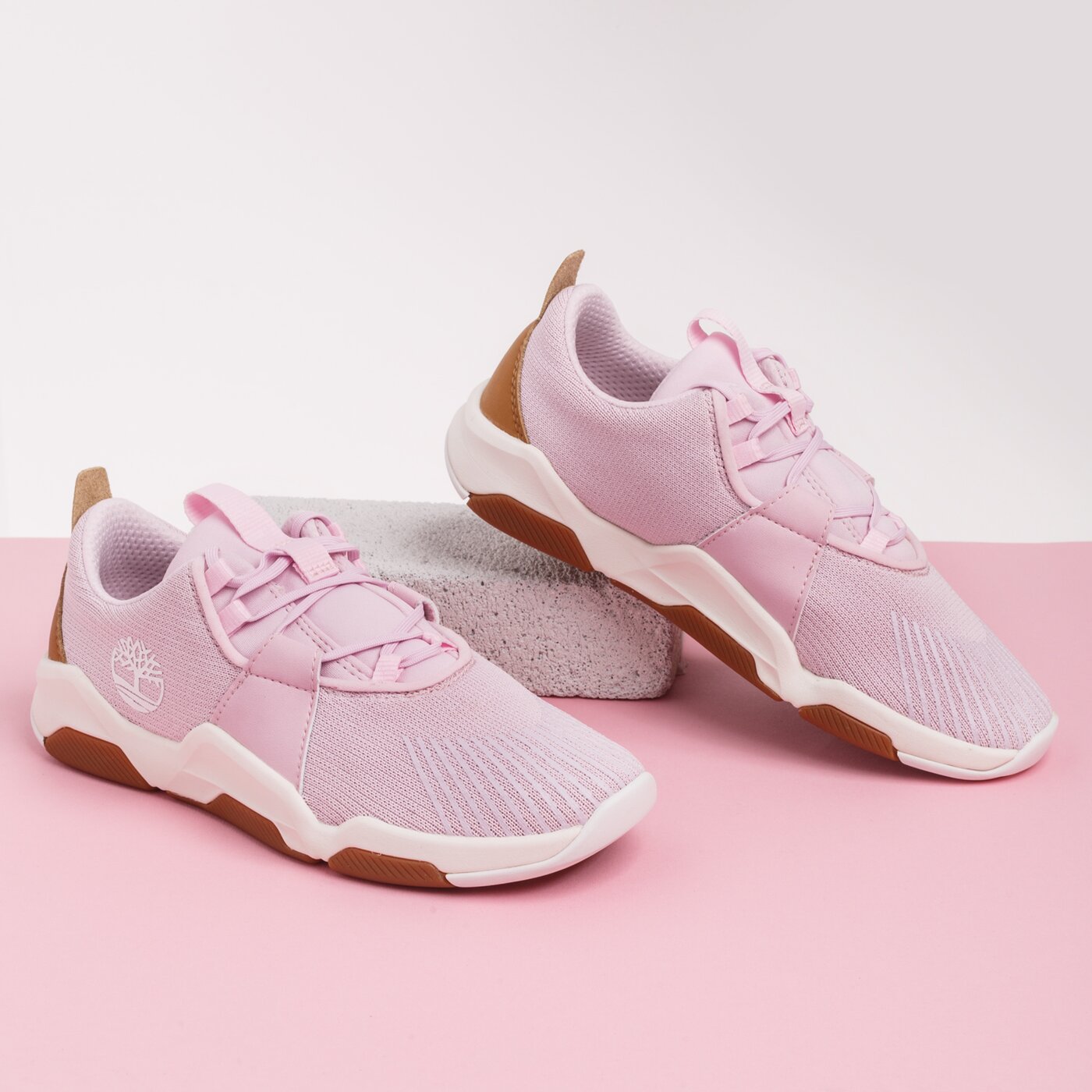 Dziecięce sneakersy (buty) TIMBERLAND EARTH RALLY FLEXIKNIT OX tb0a2ck7x821 kolor różowy