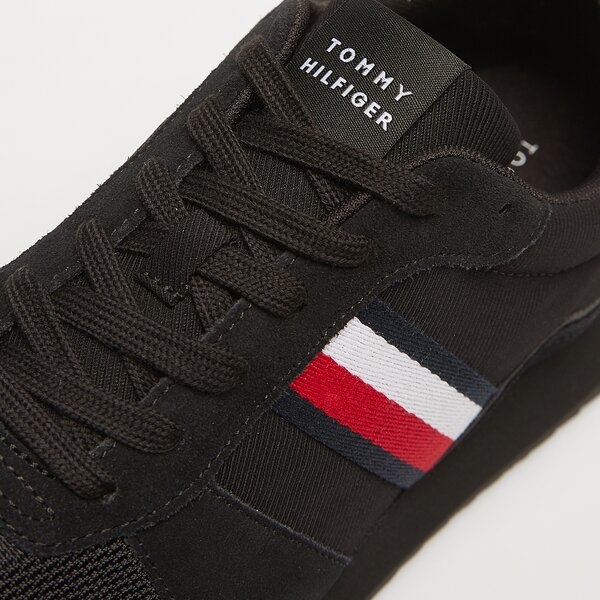 Męskie sneakersy (buty) TOMMY HILFIGER RUNNER EVO MIX ESS fm0fm04886bds kolor czarny