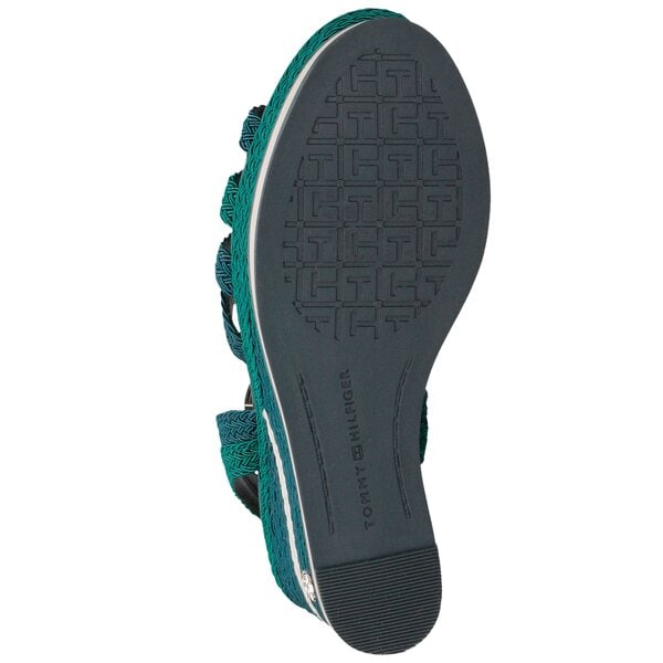 Damskie sandały TOMMY HILFIGER WEDGE SANDAL SPORTY OUTSOLE fw0fw02251403 kolor granatowy