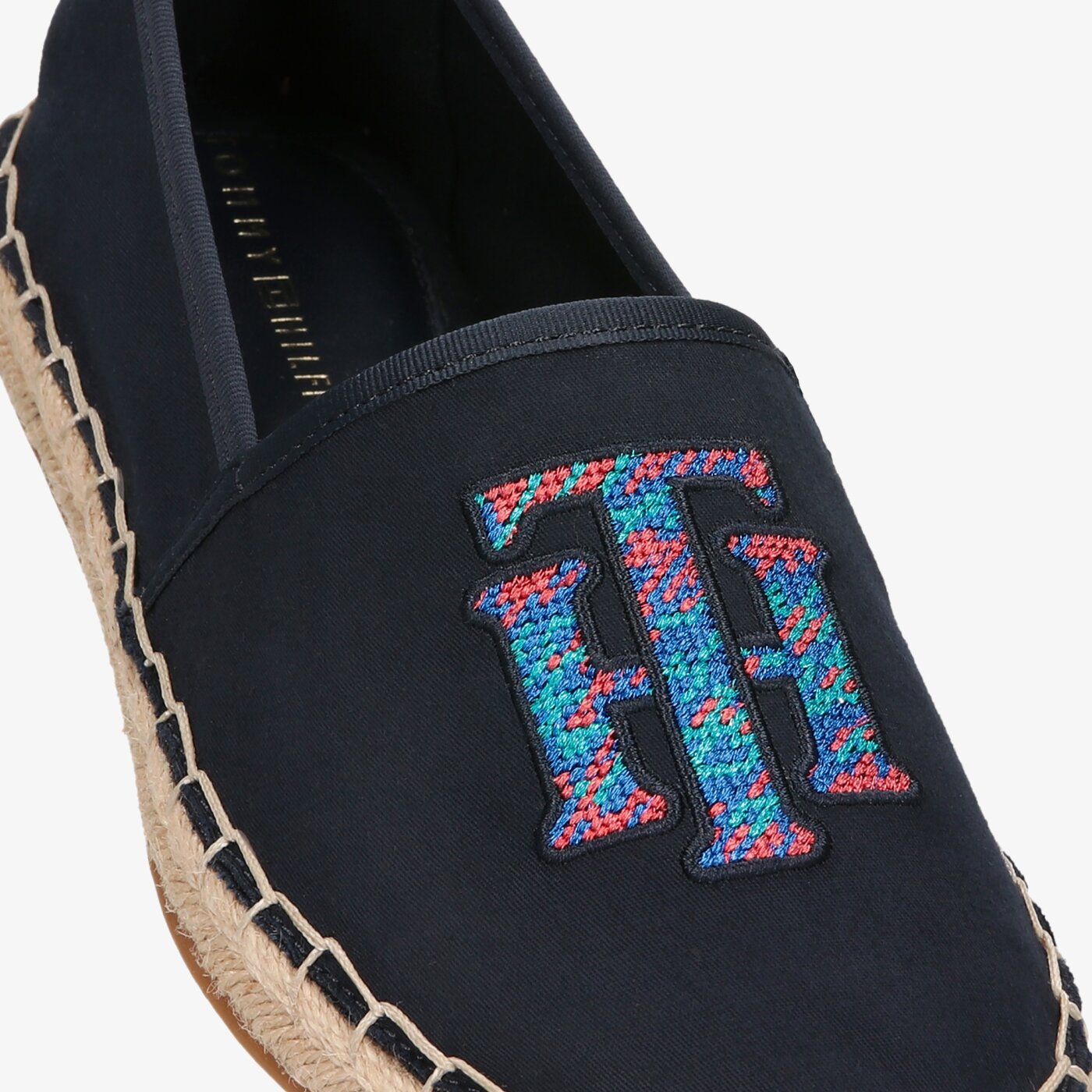 Damskie espadryle TOMMY HILFIGER TH LOGO ESPADRILLE fw0fw06158dw5 kolor granatowy