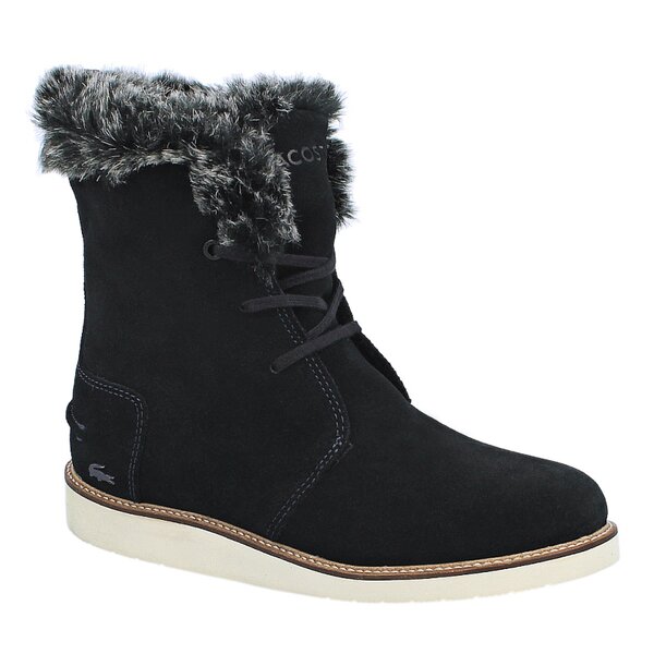 Damskie botki / sztyblety LACOSTE BAYLEN 2 728srw1158120 kolor granatowy