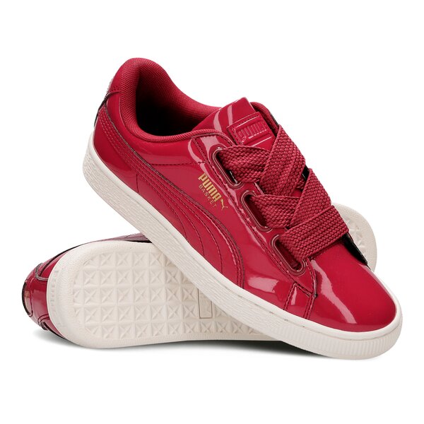 Damskie sneakersy (buty) PUMA BASKET HEART PATENT WN'S 36307305 kolor czerwony
