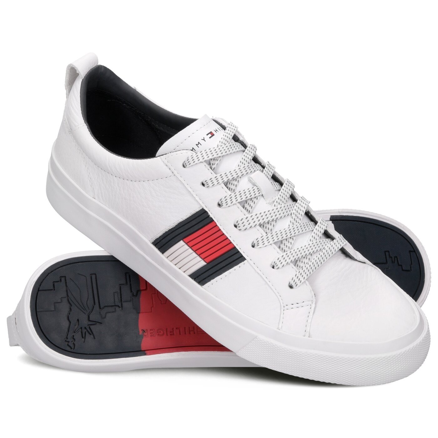 Męskie trampki TOMMY HILFIGER LEON 5A fm0fm01712100 kolor biały