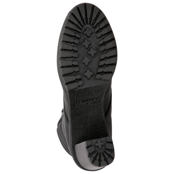 Damskie botki / sztyblety TOMMY HILFIGER STUDS LACE UP HEELED BOOT en0en00325990 kolor czarny