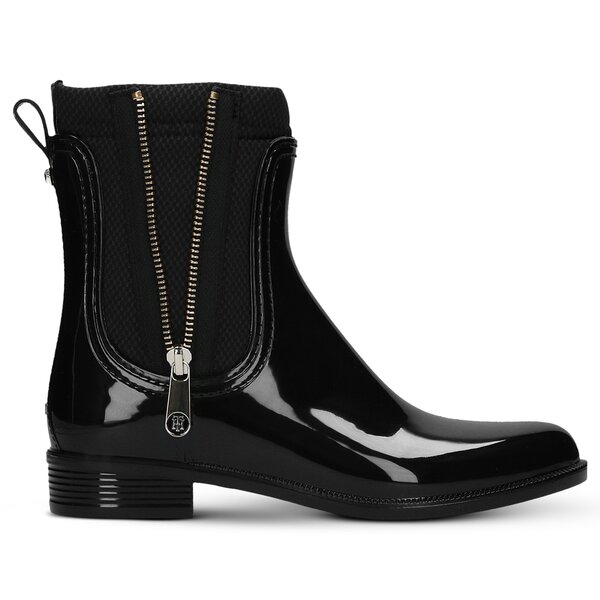 Damskie kalosze (buty gumowe) TOMMY HILFIGER O1285DETTE 4R fw56821552990 kolor czarny