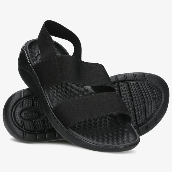 Damskie klapki CROCS LITERIDE STRETCH SANDAL 206081060 kolor czarny