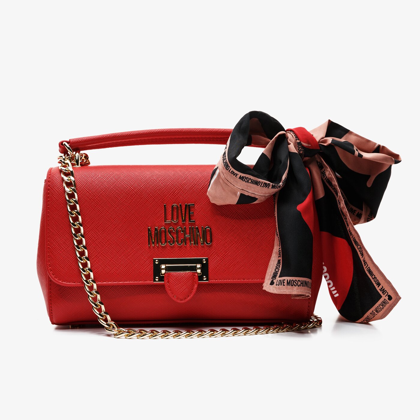 Damska torebka LOVE MOSCHINO TOREBKA THE ICE CREEM SCARF jc4239pp0akg0500 kolor czerwony