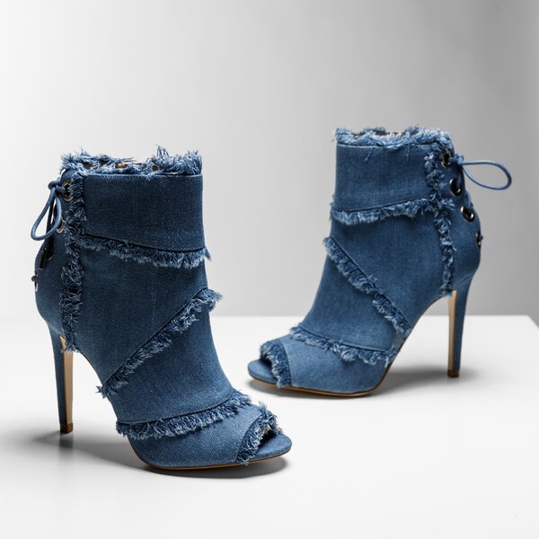 Damskie buty za kostkę GUESS PASTORA SHOOTIE flpao1den09blue kolor niebieski
