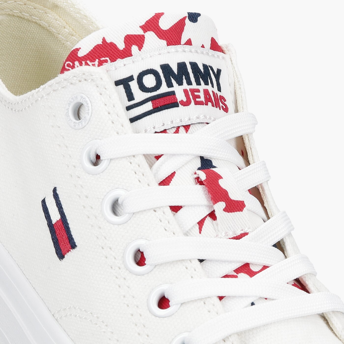 Damskie trampki TOMMY HILFIGER TOMMY JEANS LOWCUT VULC en0en01417ybr kolor biały
