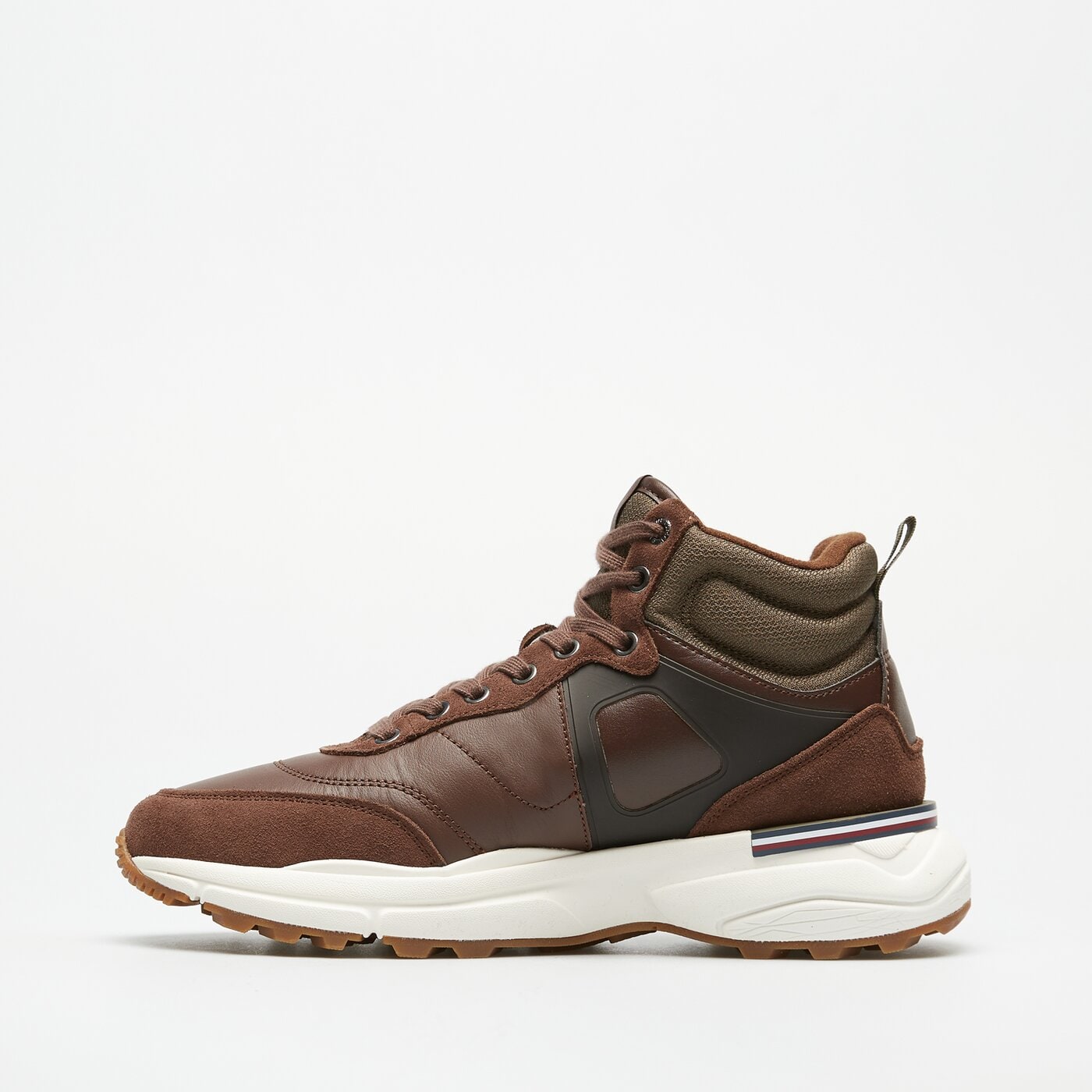 Męskie sneakersy (buty) TOMMY HILFIGER RUNNER CORDURA HI LTH MIX fm0fm05222gt6 kolor brązowy