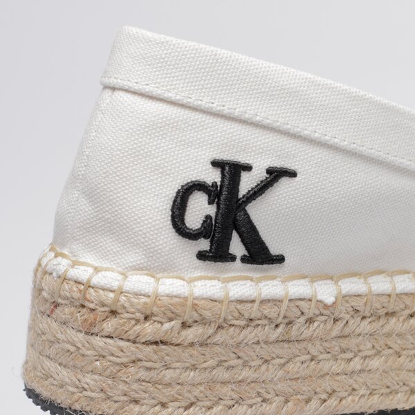 Damskie espadryle CALVIN KLEIN FLATFORM ESPADRILLE yw0yw00661yaf kolor biały