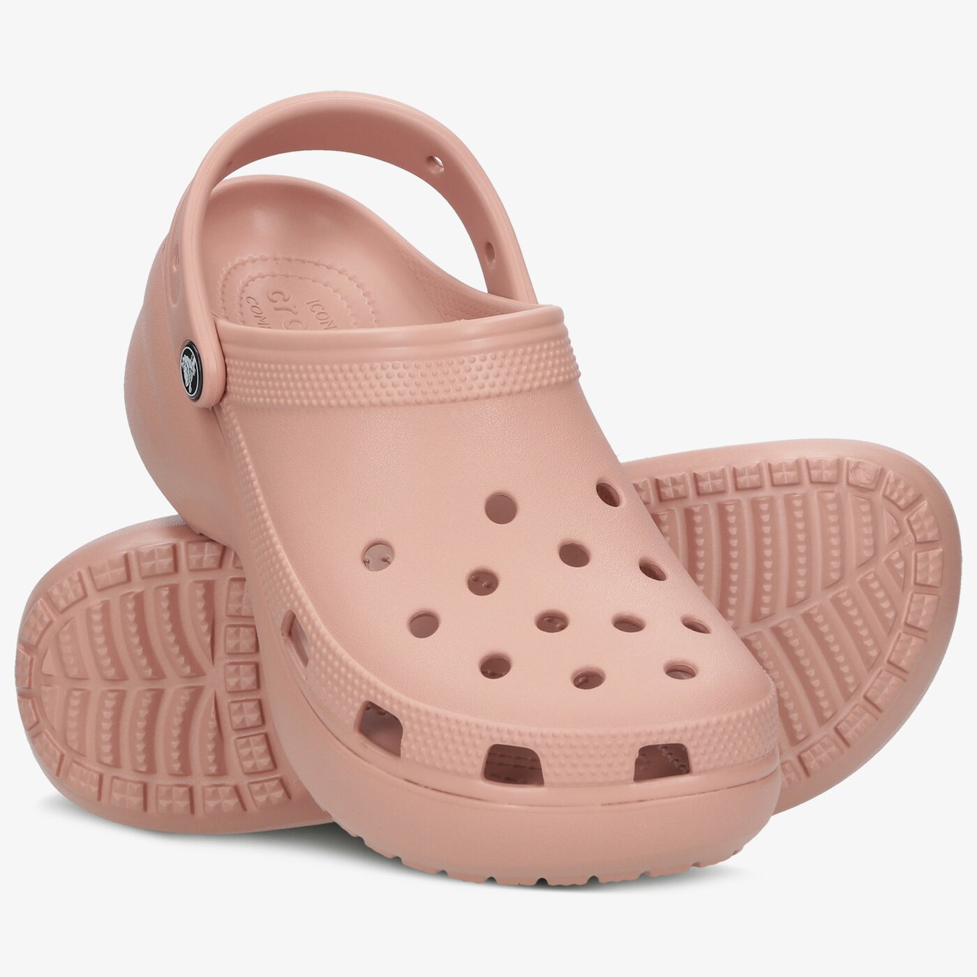 Damskie klapki CROCS CLASSIC PLATFORM CLOG W 206750-6rl kolor brązowy