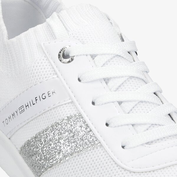 Damskie sneakersy (buty) TOMMY HILFIGER FEMININE LIGHTWEIGHT SNEAKER fw0fw05014ybr kolor biały