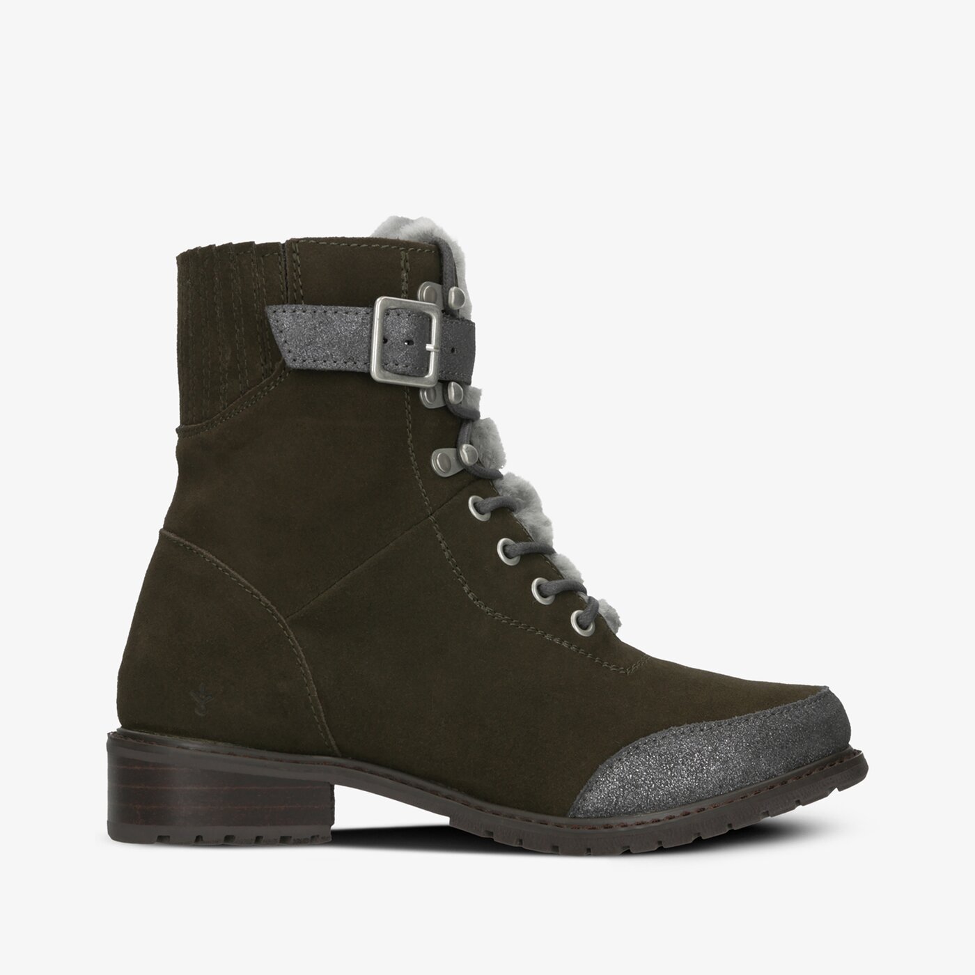 Damskie botki / sztyblety EMU AUSTRALIA WALDRON w12049darkolive kolor khaki