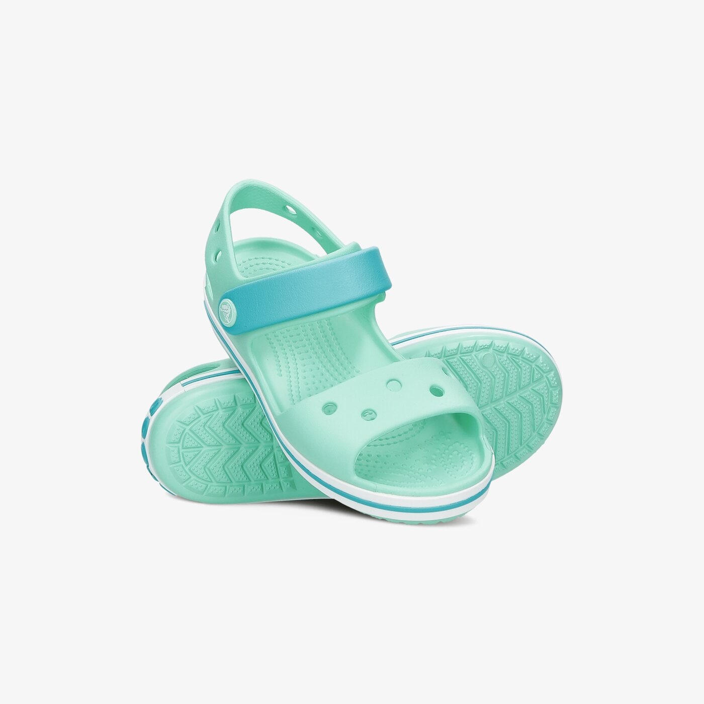 Dziecięce sandały / klapki CROCS CROCBAND SANDAL KIDS 128563u3i kolor zielony