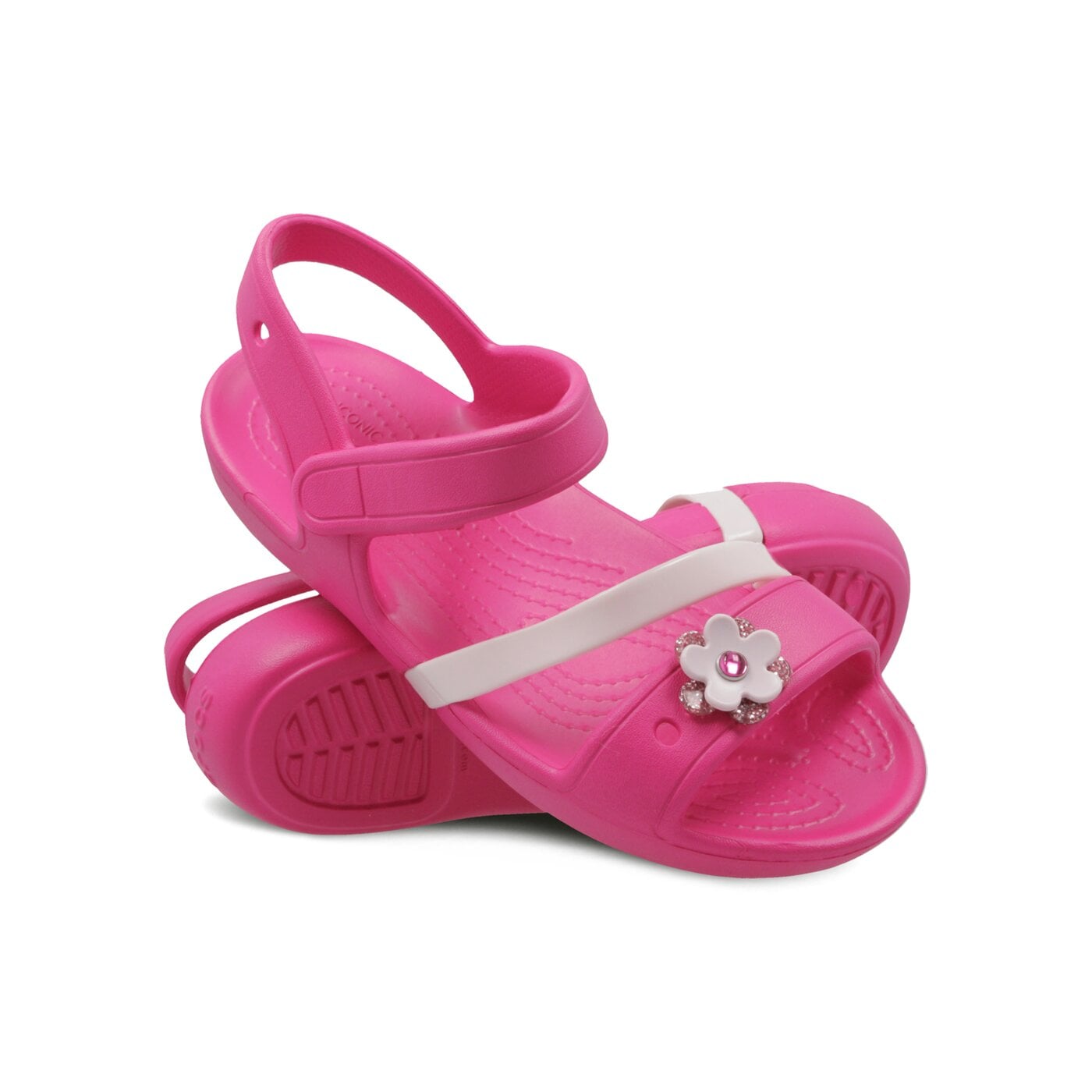 Dziecięce sandały / klapki CROCS LINA CHARM SANDAL K 2055306x0k kolor różowy