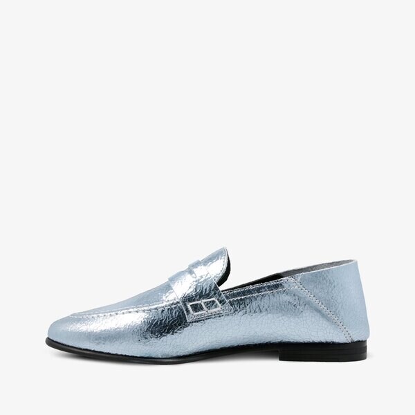 Damskie espadryle TOMMY HILFIGER DORIS CRACKLE METALLIC FLAT LOAFER fw0fw03929447 kolor srebrny
