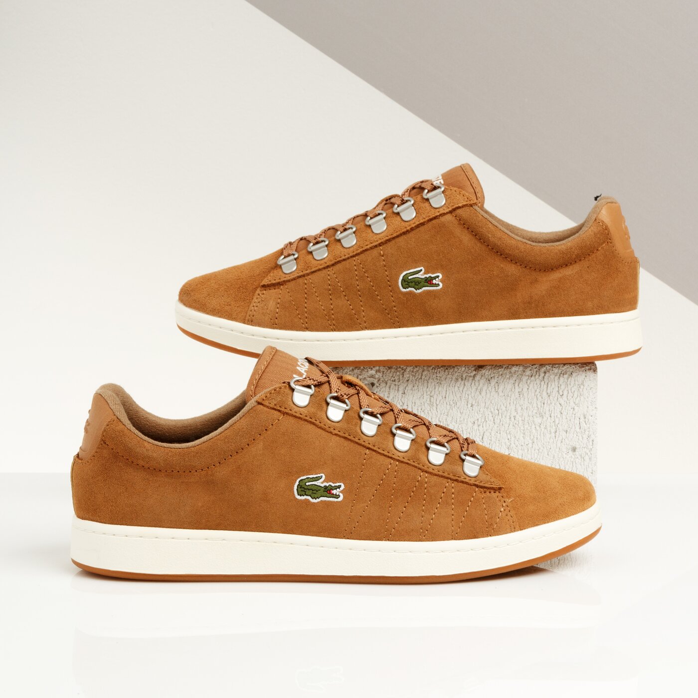 Męskie sneakersy (buty) LACOSTE CARNABY EVO 319 3 SMA 738sma0011bw7 kolor brązowy