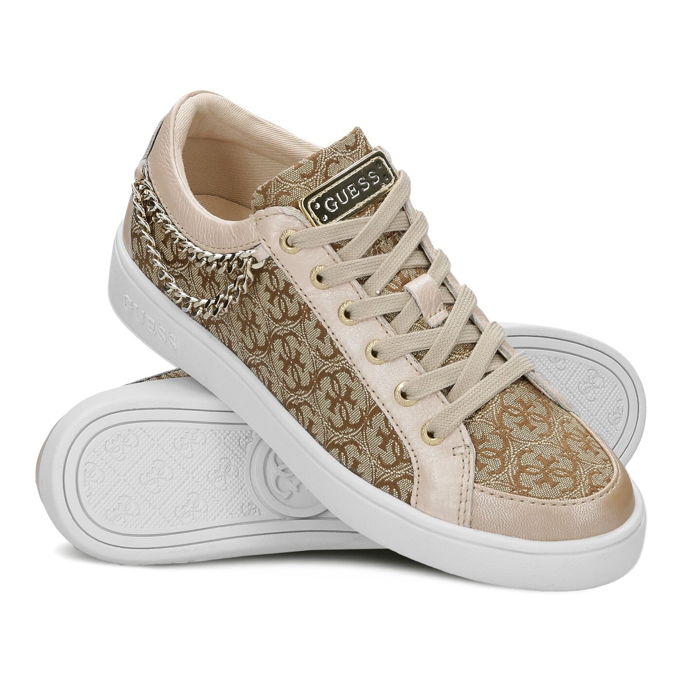 Damskie trampki GUESS GLINNA flgln1fal12beige kolor beżowy