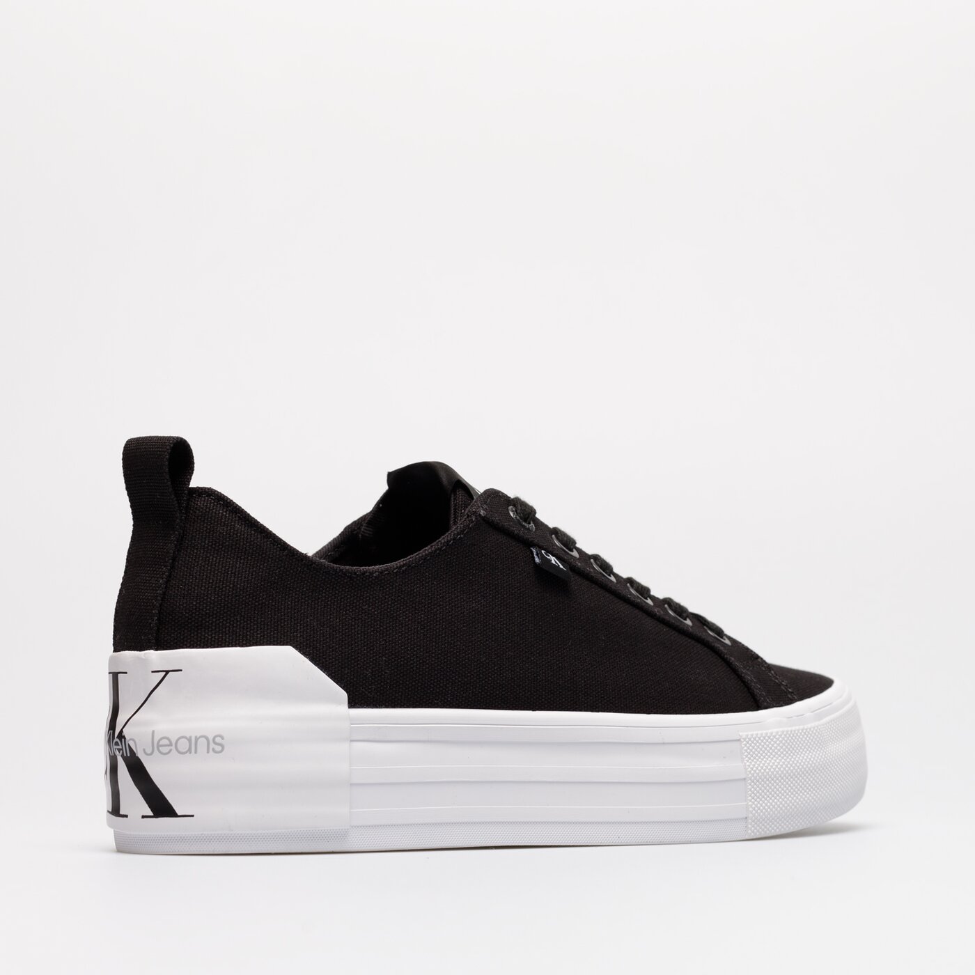 Damskie trampki CALVIN KLEIN VULCANIZED FLATFORM BOLD LACEUP yw0yw00702bds kolor czarny