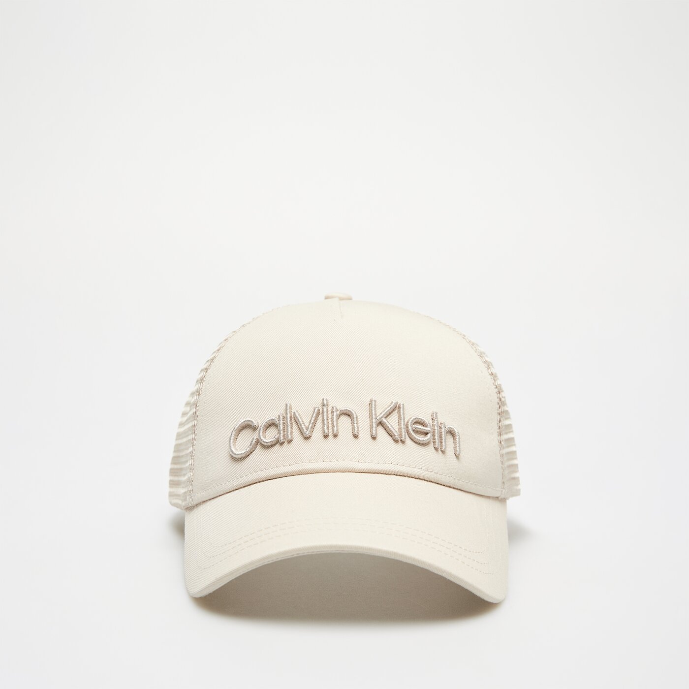Damska czapka z daszkiem CALVIN KLEIN CZAPKA CALVIN EMBROIDERY TRUCKER k50k510334ace kolor biały