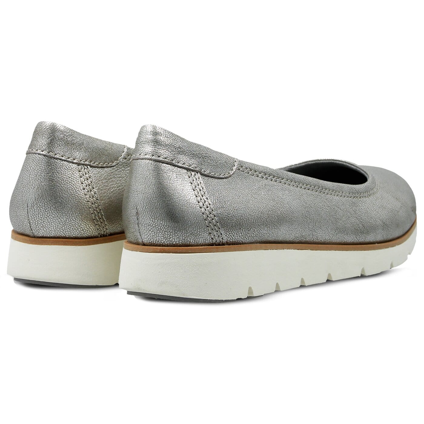 Damskie baleriny (buty) TIMBERLAND FLORENCE AIR BALLERINA a1syx kolor srebrny