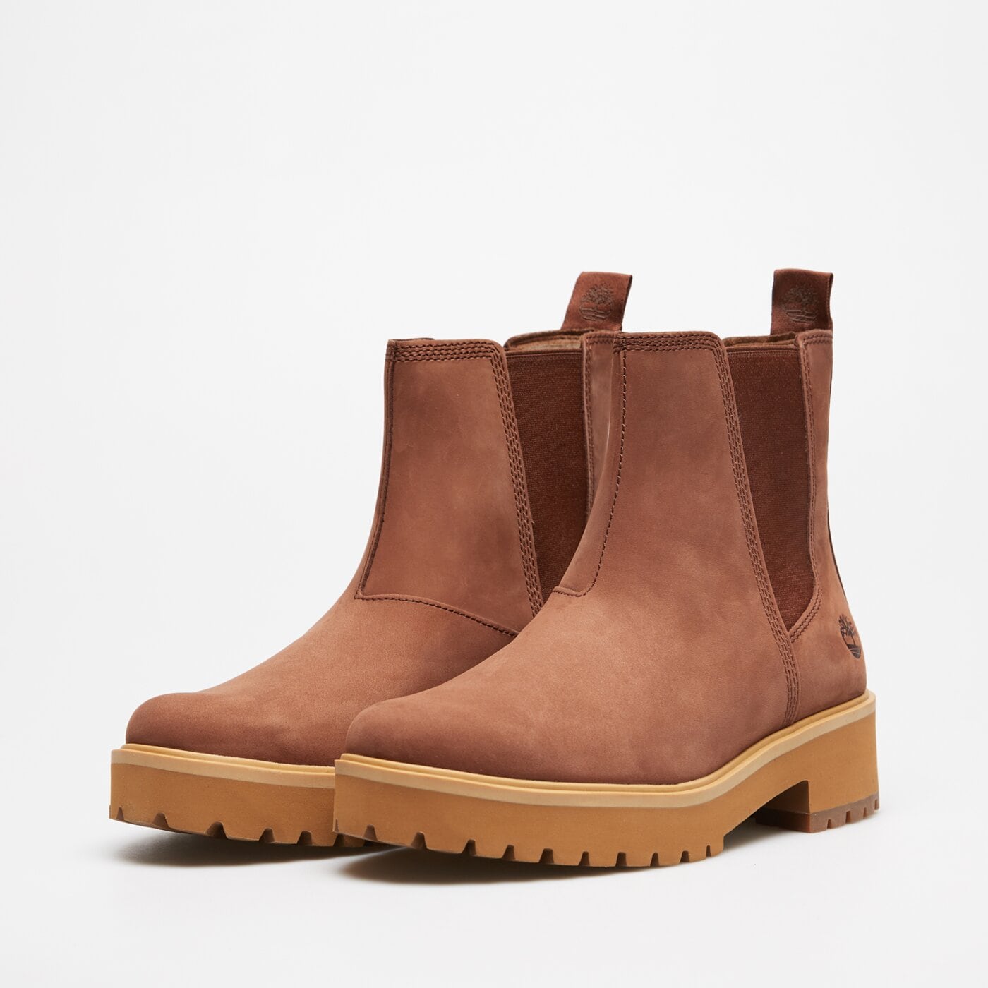 Damskie botki / sztyblety TIMBERLAND CARNABY COOL MID CHELSEA BOOT tb0a2czqem51 kolor brązowy
