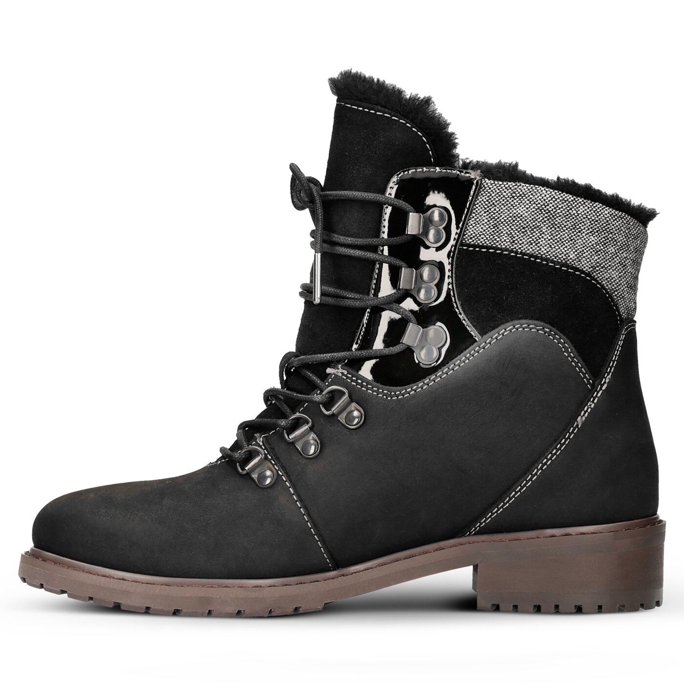 Damskie botki / sztyblety EMU PRIMROSE SANDS BLACK w11583black kolor czarny